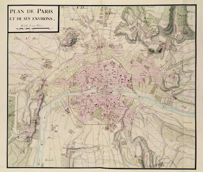 Map of Paris and its Surroundings, from 